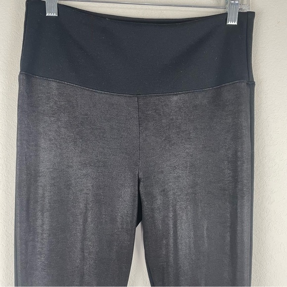 Assets by Spanx Black Faux Leather Front Pull On Leggings Size XL - Picture 2 of 6